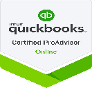 QuickBooks Certified ProAdvisor logo with green accents and text indicating certification.